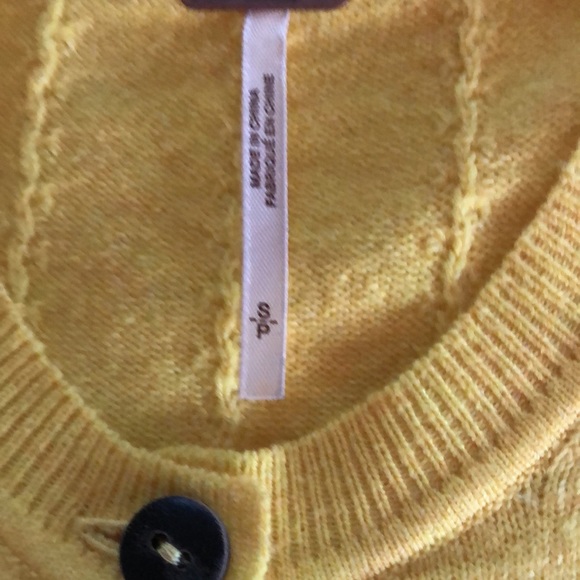 Free People Yellow Cardigan Size S - Picture 4 of 9